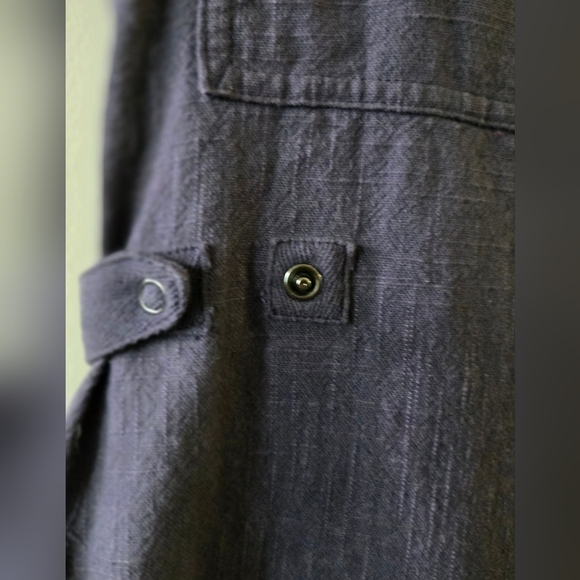 Rip Curl Blue Button-Up Women's Romper Shortsleeve - Picture 3 of 6